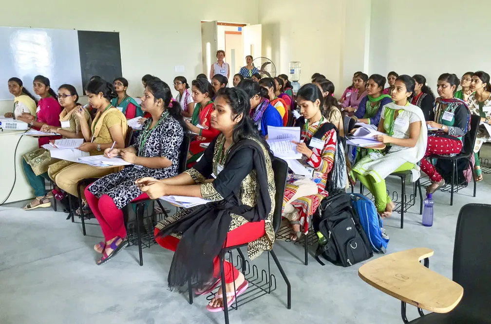 Operation Smile hosted an educational workshop for 57 nursing students and 12 nursing staff members of IQ City Narayana Multispecialty Hospital