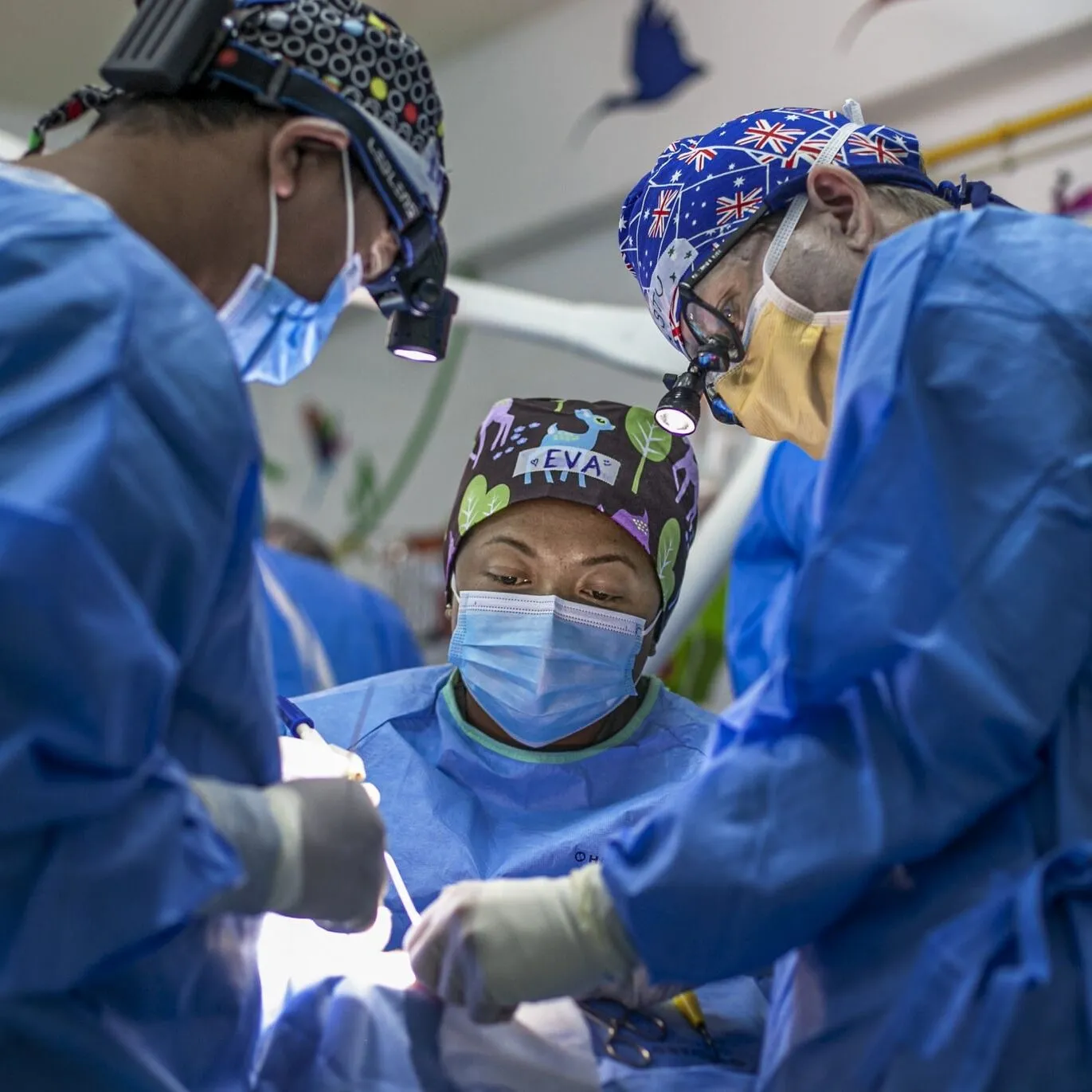 Operation Smile volunteers perform surgery during a Champion Program in Antananarivo, Madagascar.