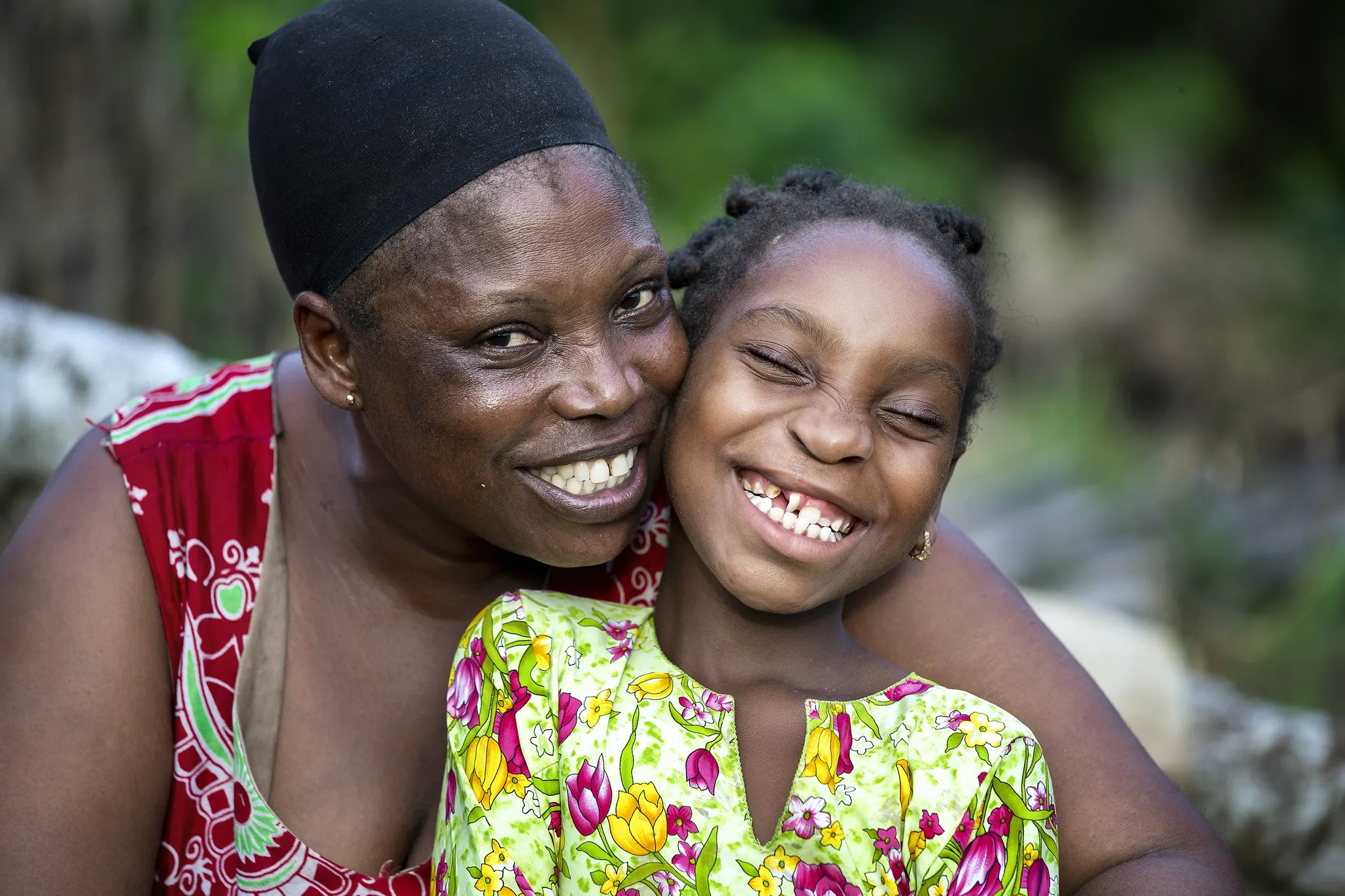 Ramata poses with her mother, Mariana, after surgery.