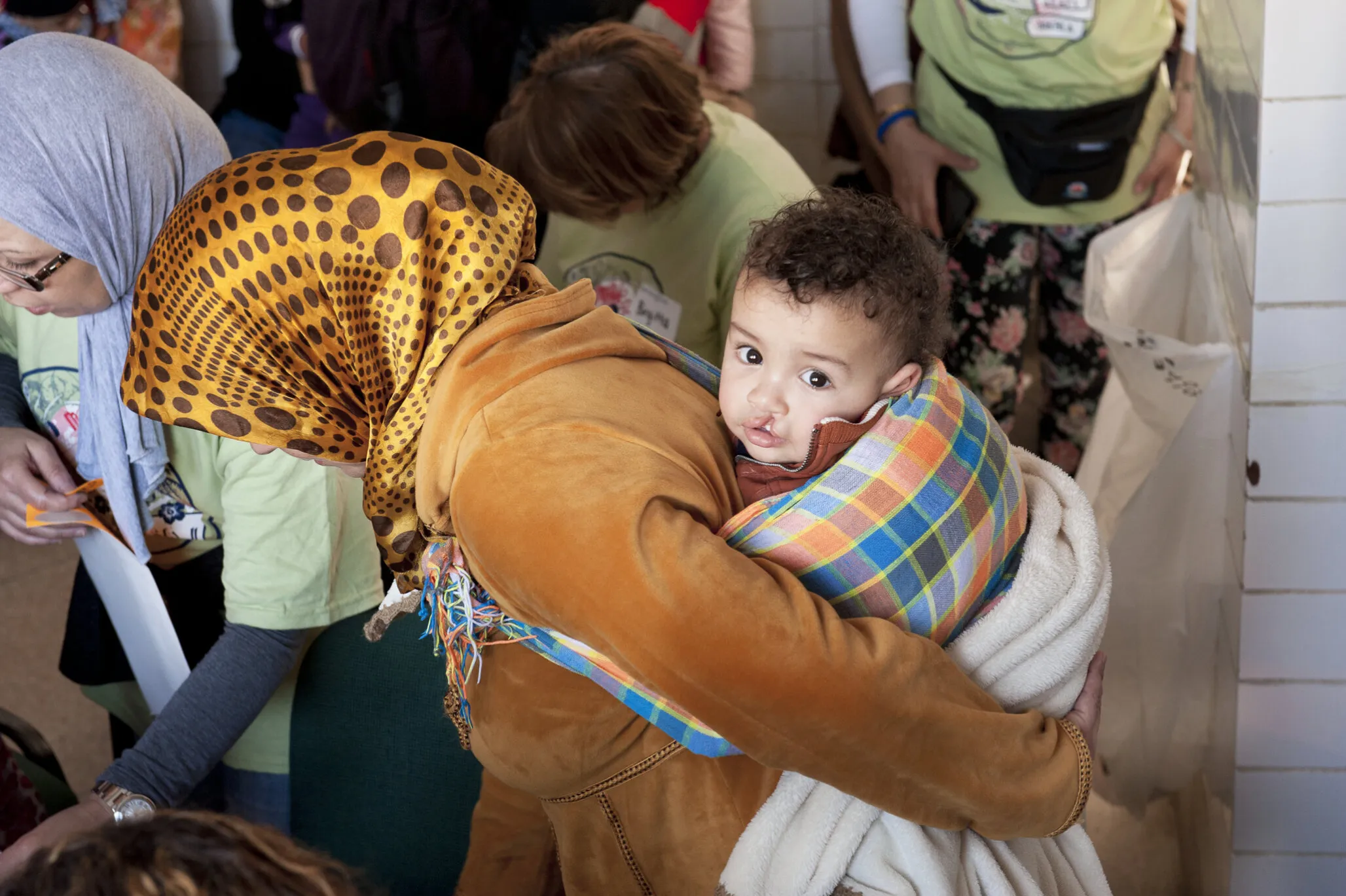 Mosslim looks at the camera during a surgical program in Morocco in 2015.