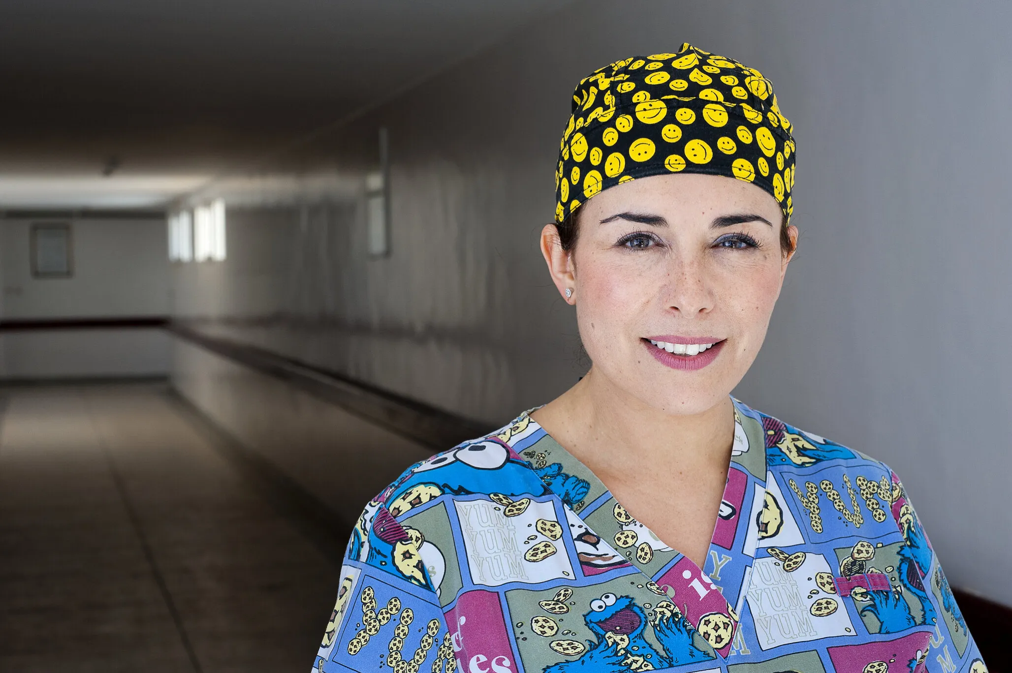 Operation Smile Morocco volunteer plastic surgeon Dr. Wafaa Mradmi during a medical mission in Dakhla, Morocco.