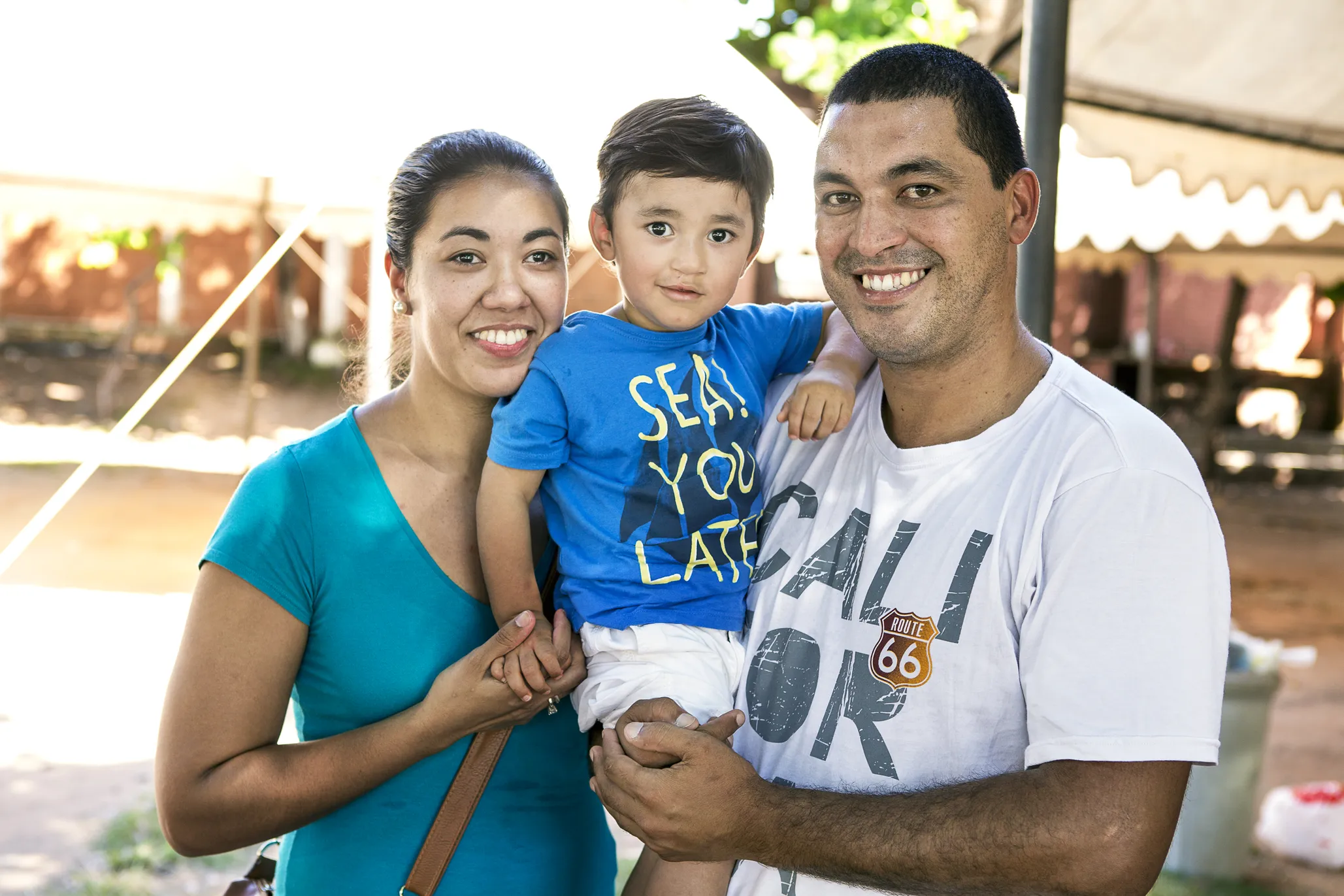 Lucas and his family, after surgery.