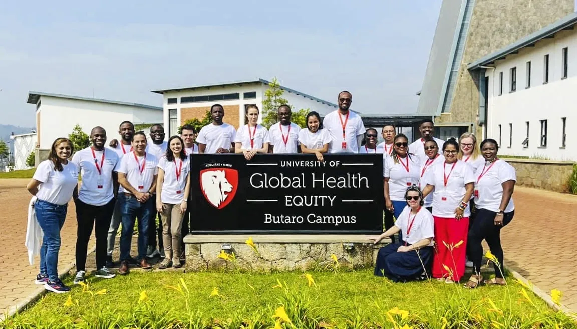 Global Surgery Advocacy Fellows pose for a photo during a training in 2023 in Rwanda.