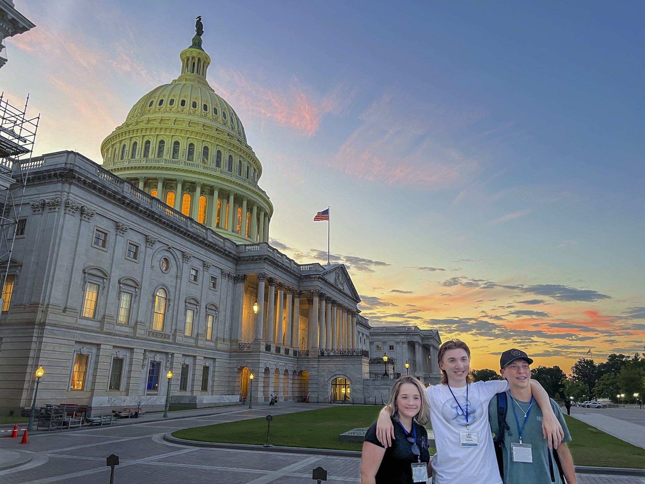 Patient advocates stand in front of Capitol Hill in Washington, D.C.