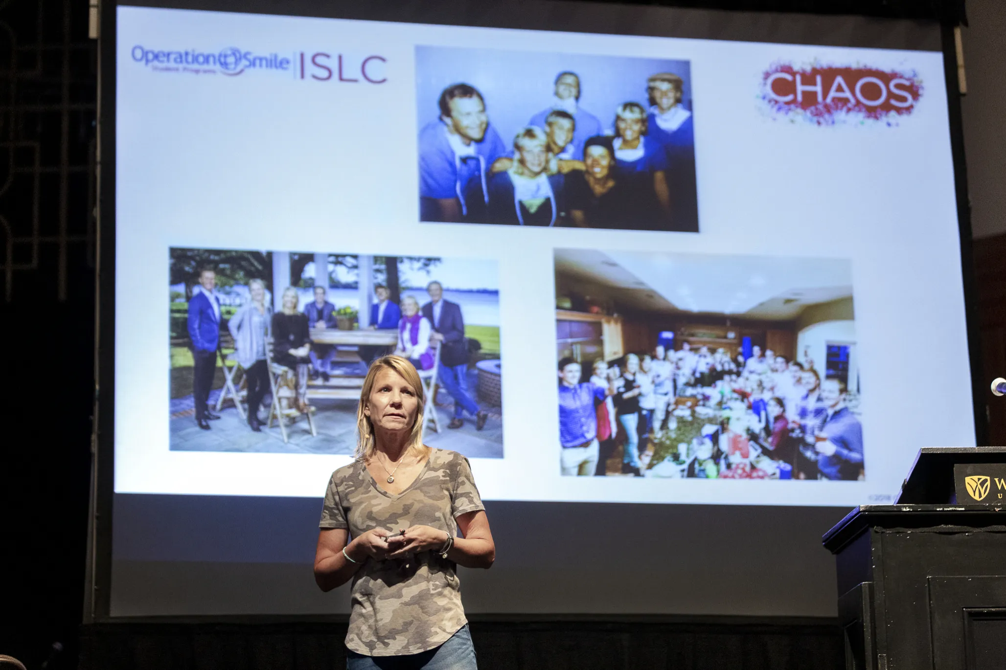 Brigette Magee Clifford speaks during the 2019 International Student Leadership Conference.