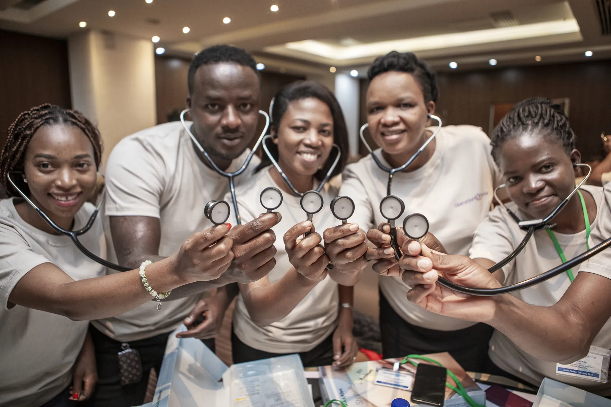 Nursing leaders pose during a training in 2024.